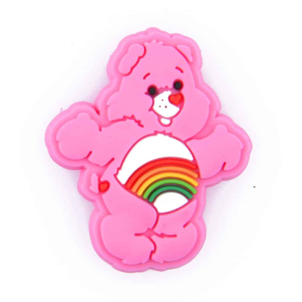 Pink rainbow Care Bear P5428 Shoe Charm