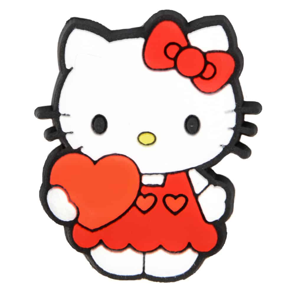 Holding heart Hello Miss Kitty P6207 Shoe Charm