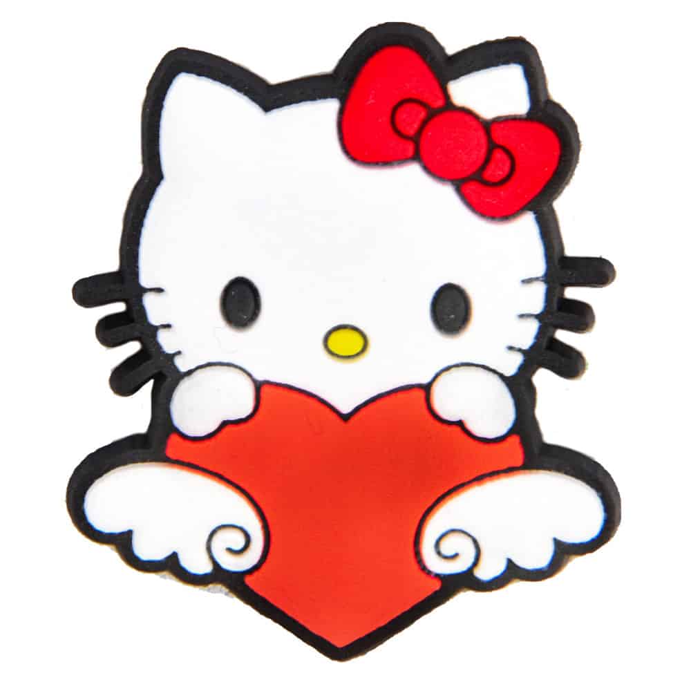 Big heart Hello Miss Kitty P6208 Shoe Charm