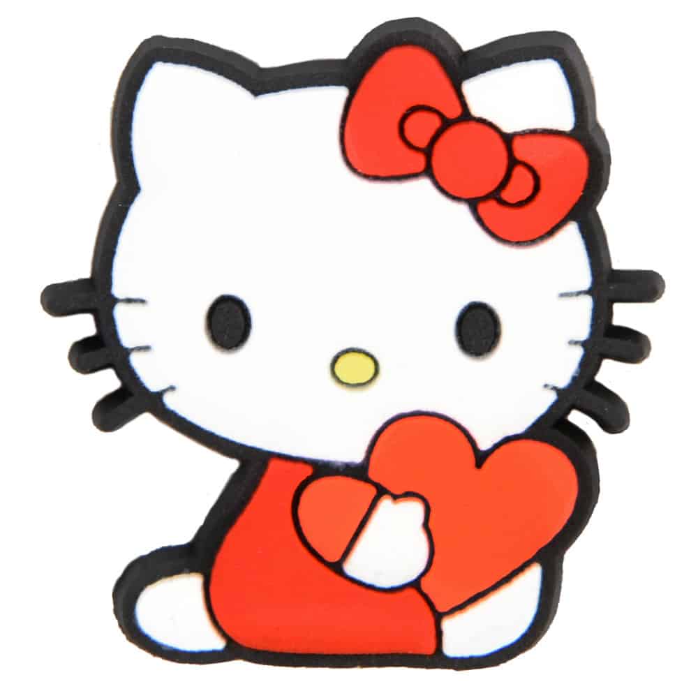 Love heart Hello Miss Kitty P6213 Shoe Charm