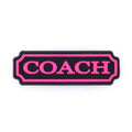 COACH bar pink on black PB8001 Shoe Charm
