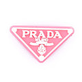 Prada triplate stylised badge logo white on pink PB8006 Shoe Charm