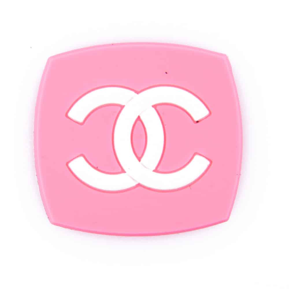 Chanel Double C badge pink PB8009 Shoe Charm