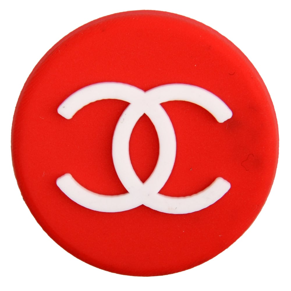 Chanel Double C round badge red PB8016 Shoe Charm