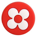 LV Louis Vuitton Flower red round logo badge PB8017 Shoe Charm