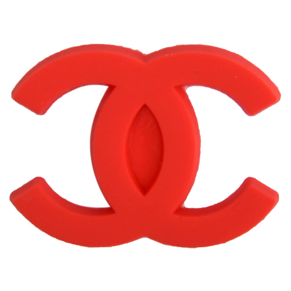 CHANEL double C stylised logo red PB8018 Shoe Charm