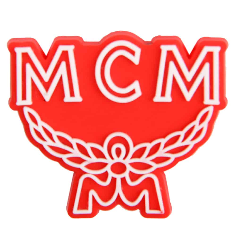 MCM stylised logo red PB8019 Shoe Charm