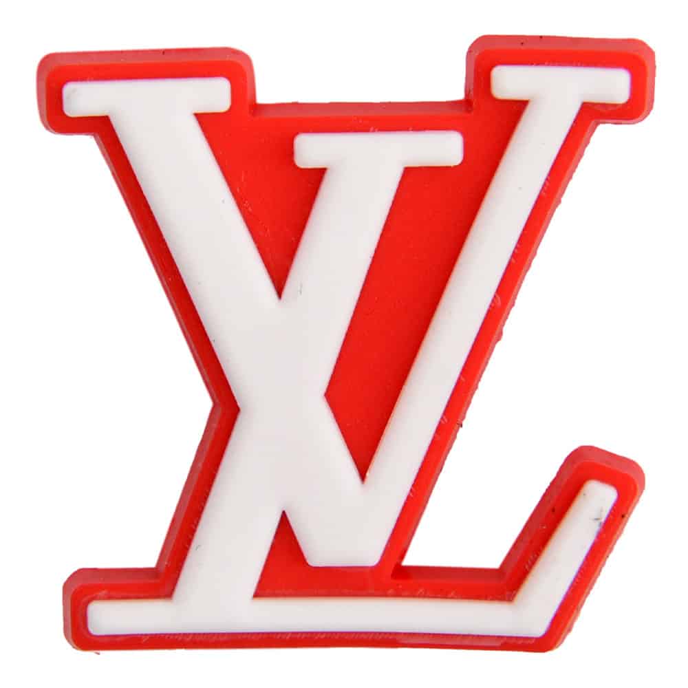 LV Loius Vitton stylised logo red PB8020 Shoe Charm