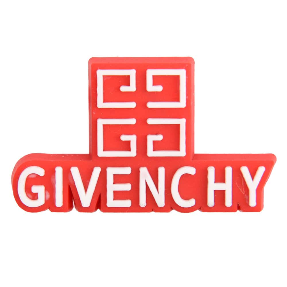 GIVENCHY stylised badge logo red PB8023 Shoe Charm