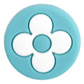 LV Louis Vuitton Flower sky blue round logo badge PB8024 Shoe Charm