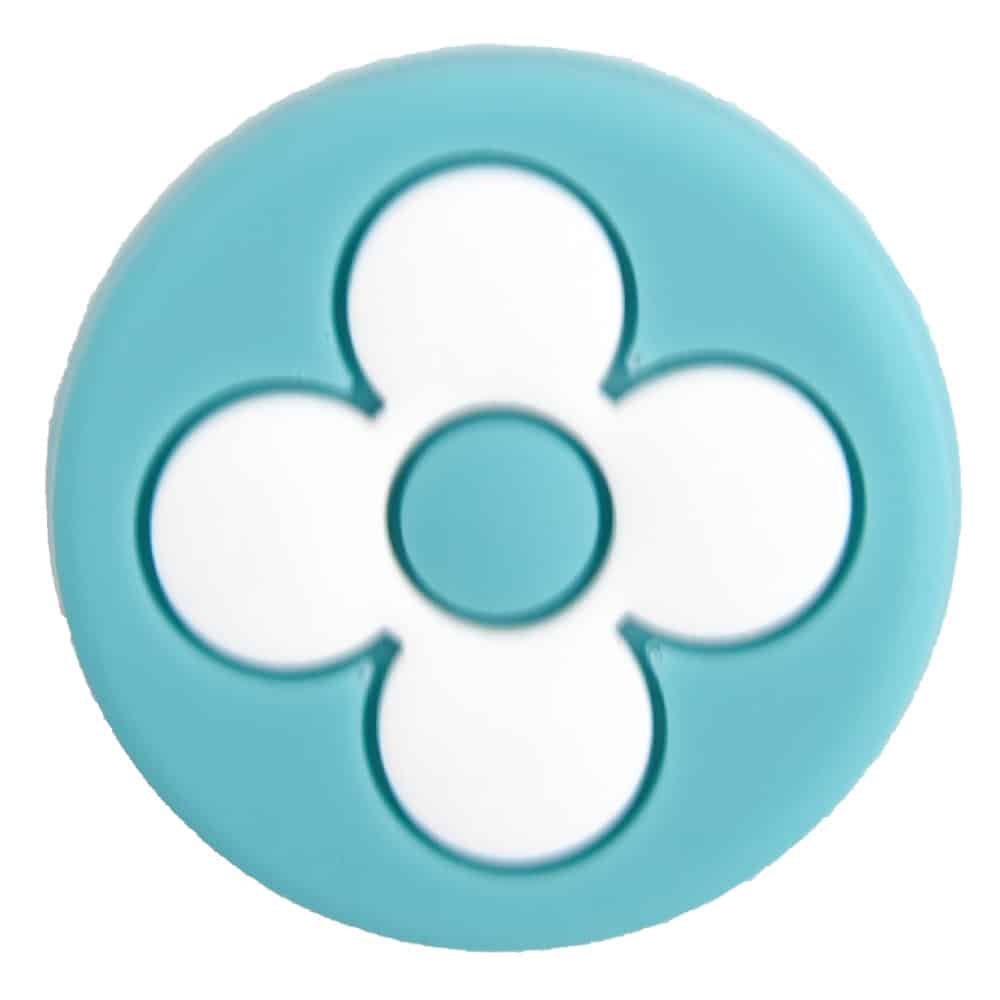LV Louis Vuitton Flower sky blue round logo badge PB8024 Shoe Charm