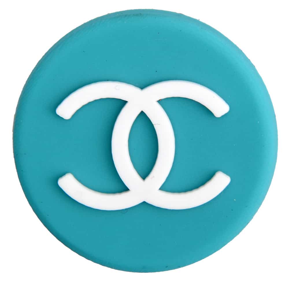 Chanel Double C round badge sky blue PB8028 Shoe Charm