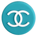 Chanel Double C round badge sky blue PB8028 Shoe Charm