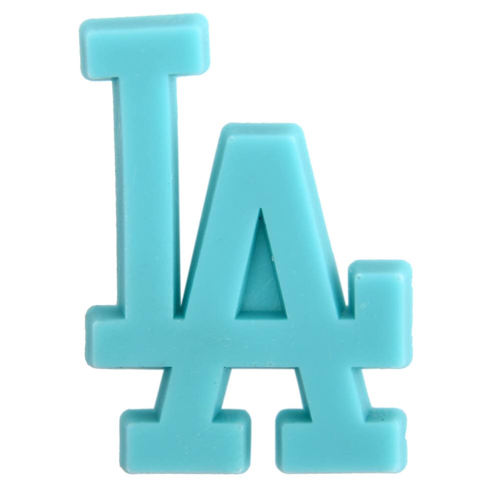 LA stylized logo sky blue PB8032 Shoe Charm