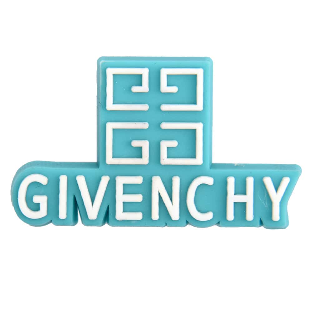 GIVENCHY stylised badge logo sky blue PB8033 Shoe Charm