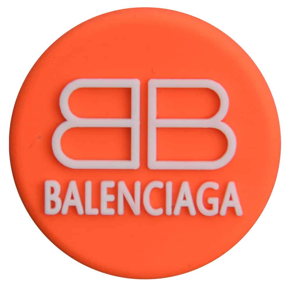 BALENCIAGA BB round badge logo orange PB8036 Shoe Charm