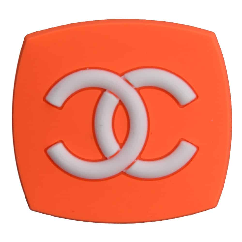Chanel Double C badge orange PB8037 Shoe Charm