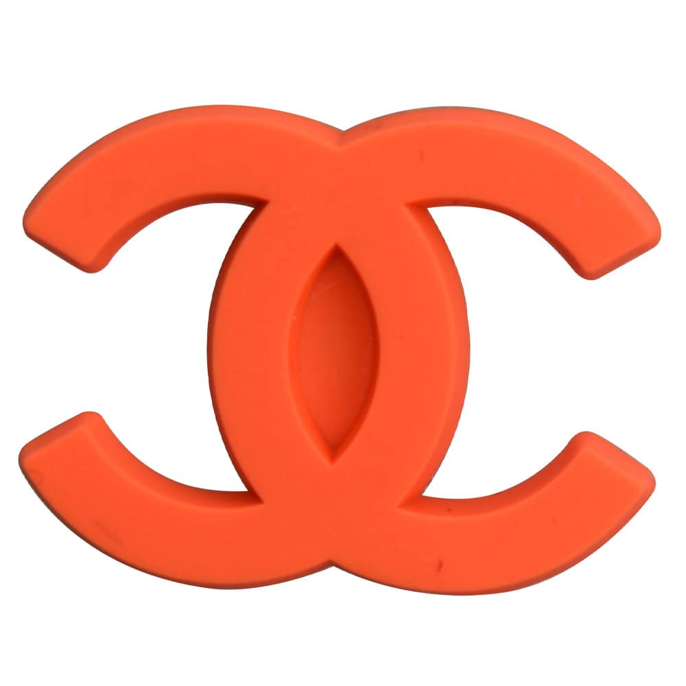 CHANEL double C stylised logo orange PB8040 Shoe Charm