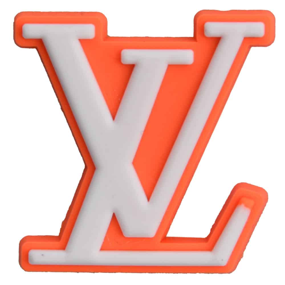 LV Loius Vitton stylised logo orange PB8041 Shoe Charm