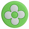 LV Louis Vuitton Flower lime green round logo badge PB8044 Shoe Charm