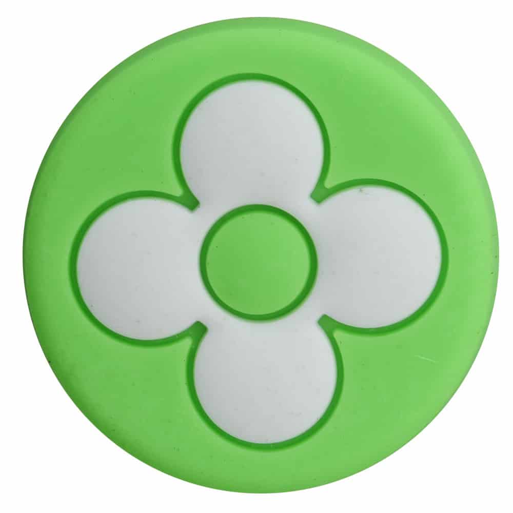 LV Louis Vuitton Flower lime green round logo badge PB8044 Shoe Charm