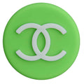 Chanel Double C round badge lime green PB8045 Shoe Charm