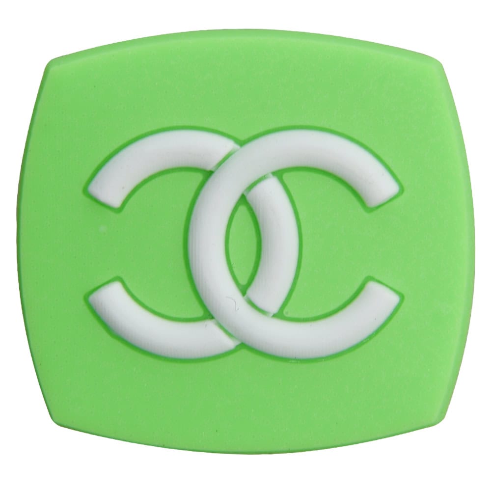 Chanel Double C badge lime green PB8046 Shoe Charm