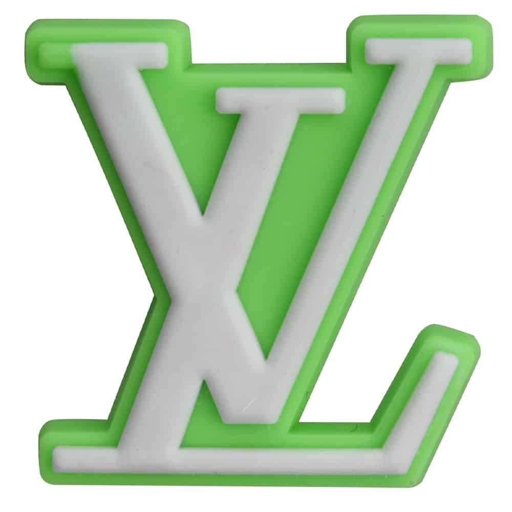 LV Loius Vitton stylised logo lime green PB8049 Shoe Charm
