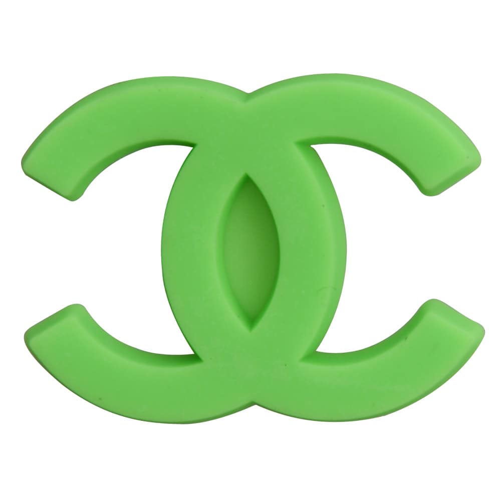 CHANEL double C stylised logo lime green PB8051 Shoe Charm
