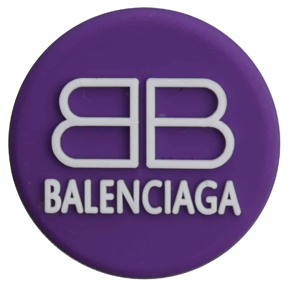 BALENCIAGA BB round badge logo purple PB8055 Shoe Charm