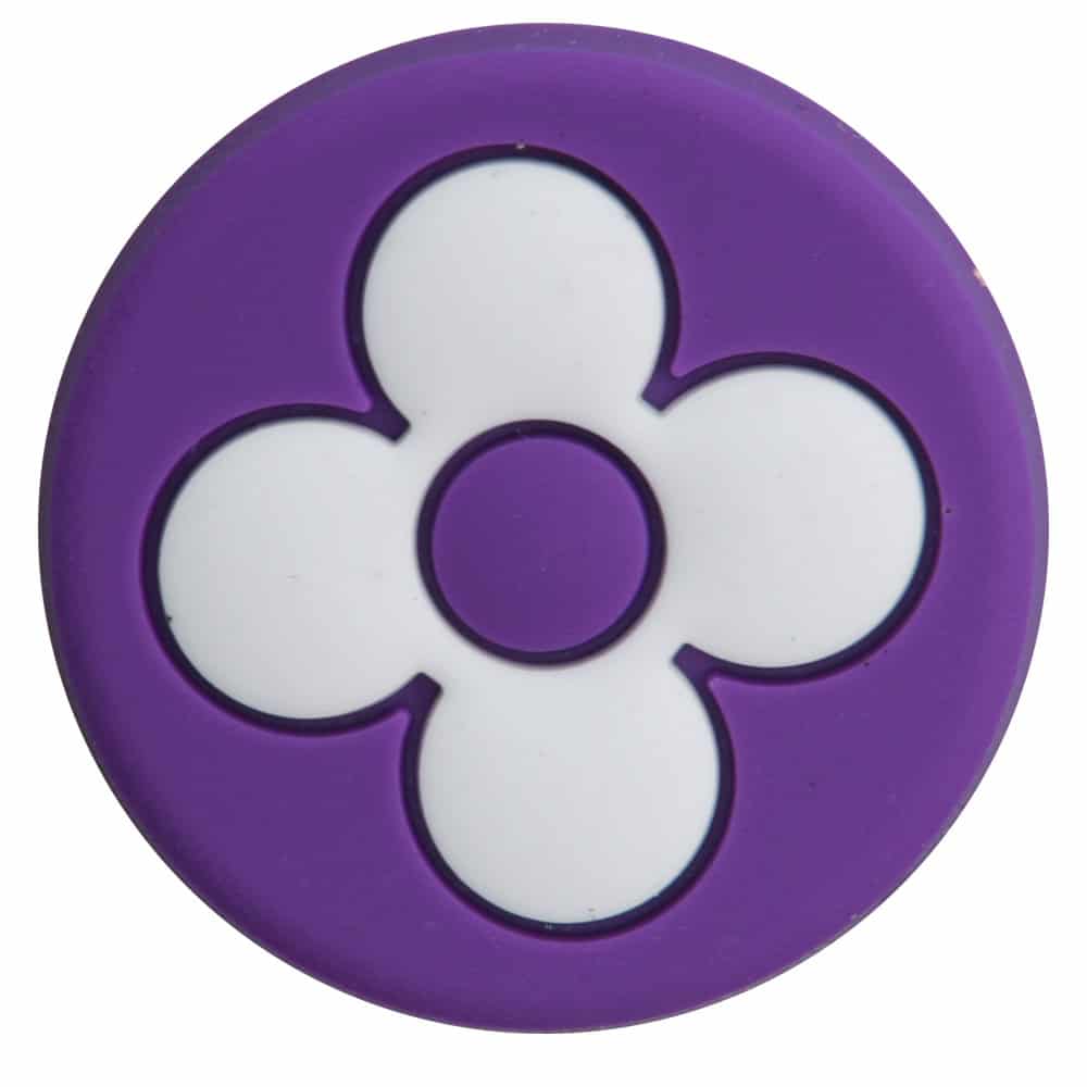 LV Louis Vuitton Flower on purple round logo badge PB8057 Shoe Charm