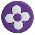 LV Louis Vuitton Flower on purple round logo badge PB8057 Shoe Charm