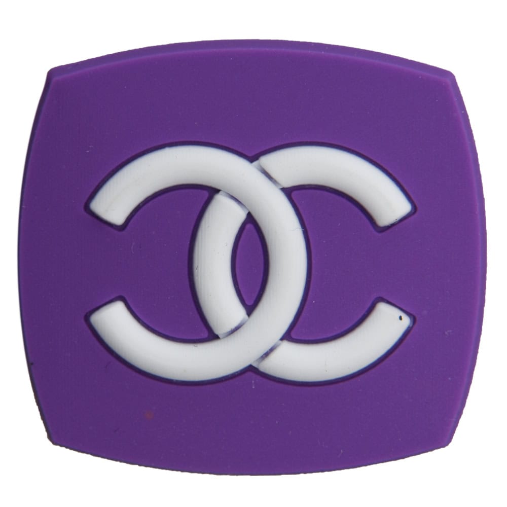 Chanel Double C badge purple PB8058 Shoe Charm