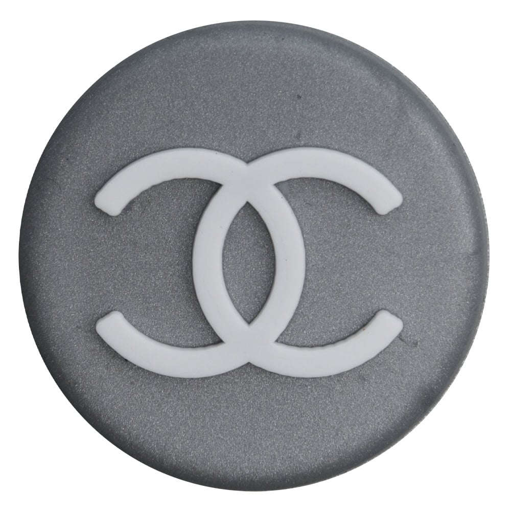 Chanel Double C round badge grey PB8066 Shoe Charm