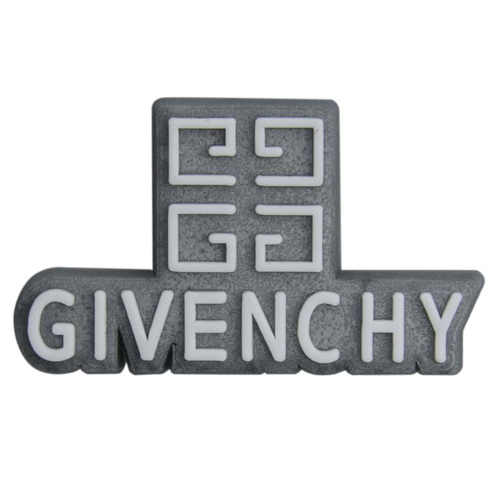 GIVENCHY stylised badge logo grey PB8069 Shoe Charm