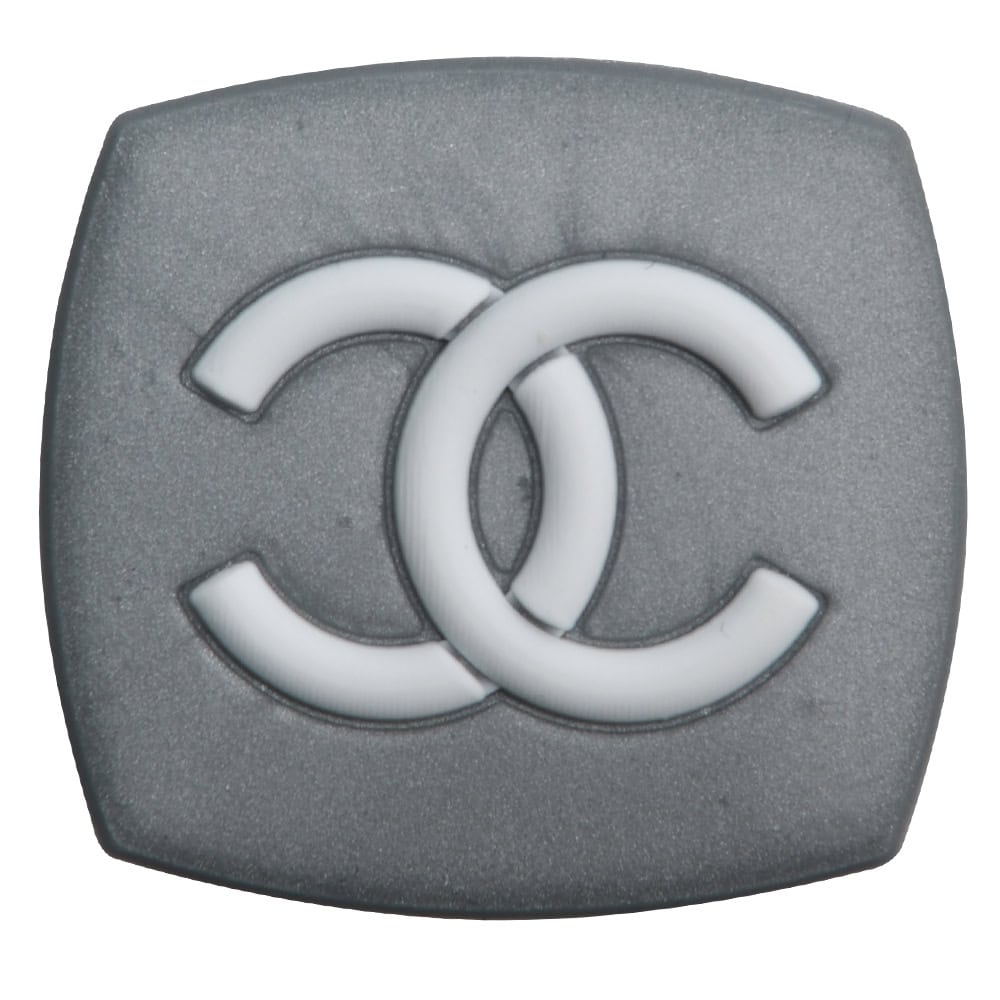 Chanel Double C badge grey PB8075 Shoe Charm