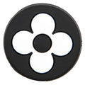 LV Louis Vuitton Flower on black round logo badge PB8076 Shoe Charm
