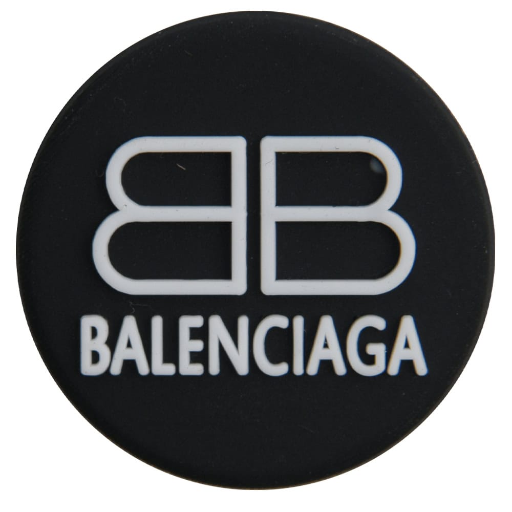 BALENCIAGA BB round badge logo black PB8077 Shoe Charm