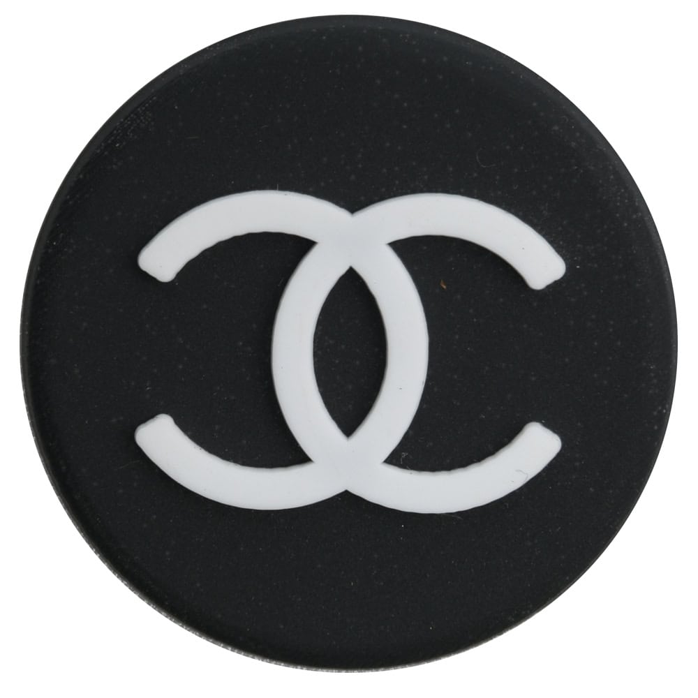 Chanel Double C round badge black PB8078 Shoe Charm