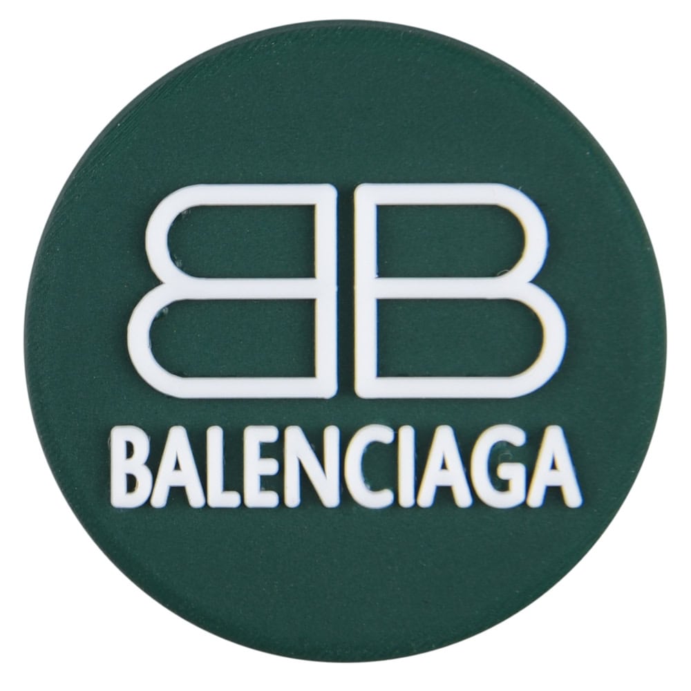BALENCIAGA BB round badge logo green PB8098 Shoe Charm