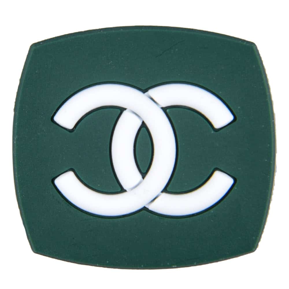 Chanel Double C badge green PB8100 Shoe Charm