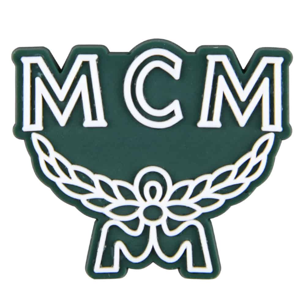 MCM stylised logo green PB8102 Shoe Charm