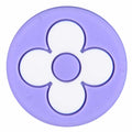 LV Louis Vuitton Flower on lilac round logo badge PB8106 Shoe Charm