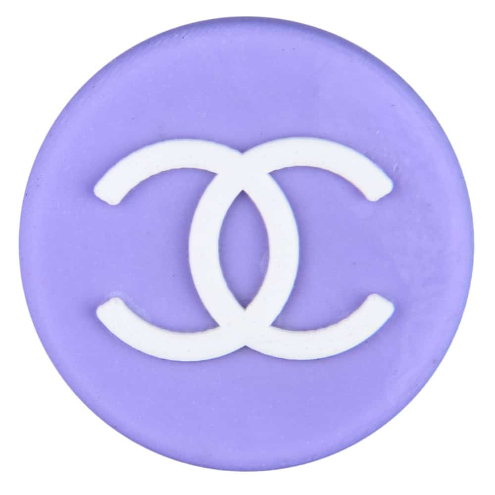 Chanel Double C round badge lilac PB8107 Shoe Charm