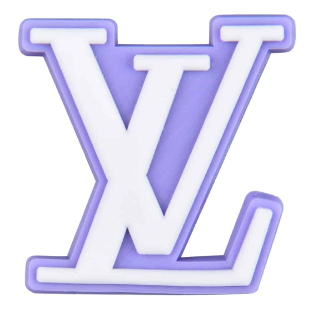 LV Loius Vitton stylised logo lilac PB8111 Shoe Charm