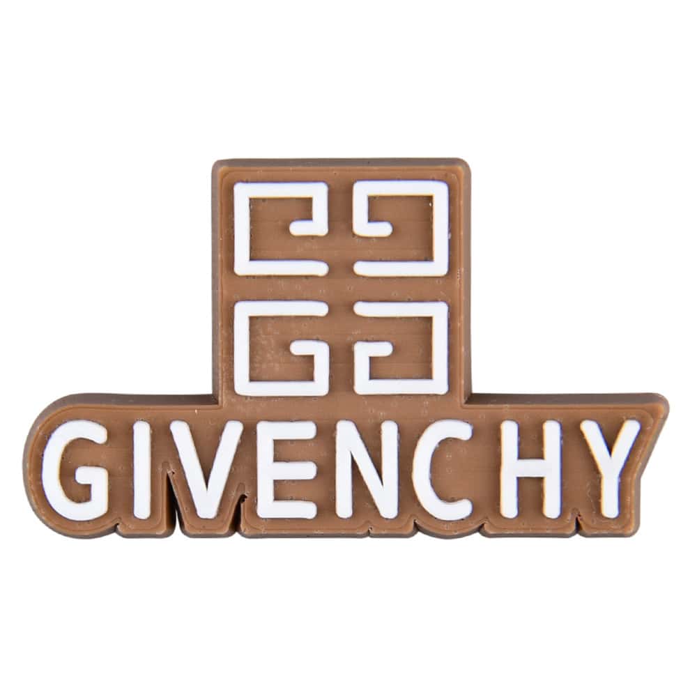 GIVENCHY stylised badge logo brown PB8123 Shoe Charm