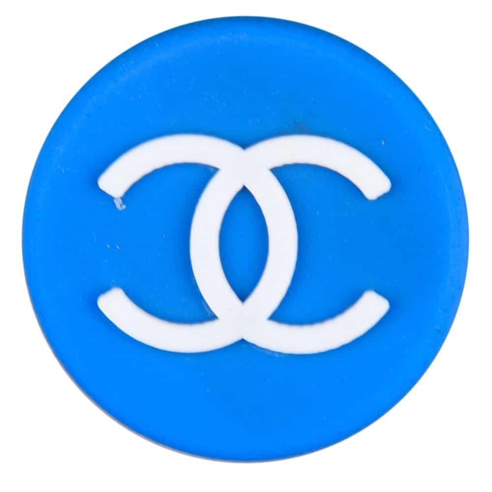 Chanel Double C round badge blue PB8127 Shoe Charm