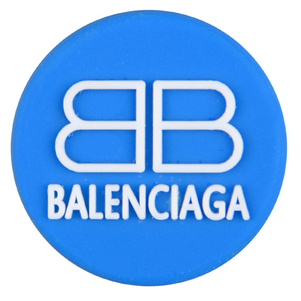 BALENCIAGA BB round badge logo blue PB8128 Shoe Charm