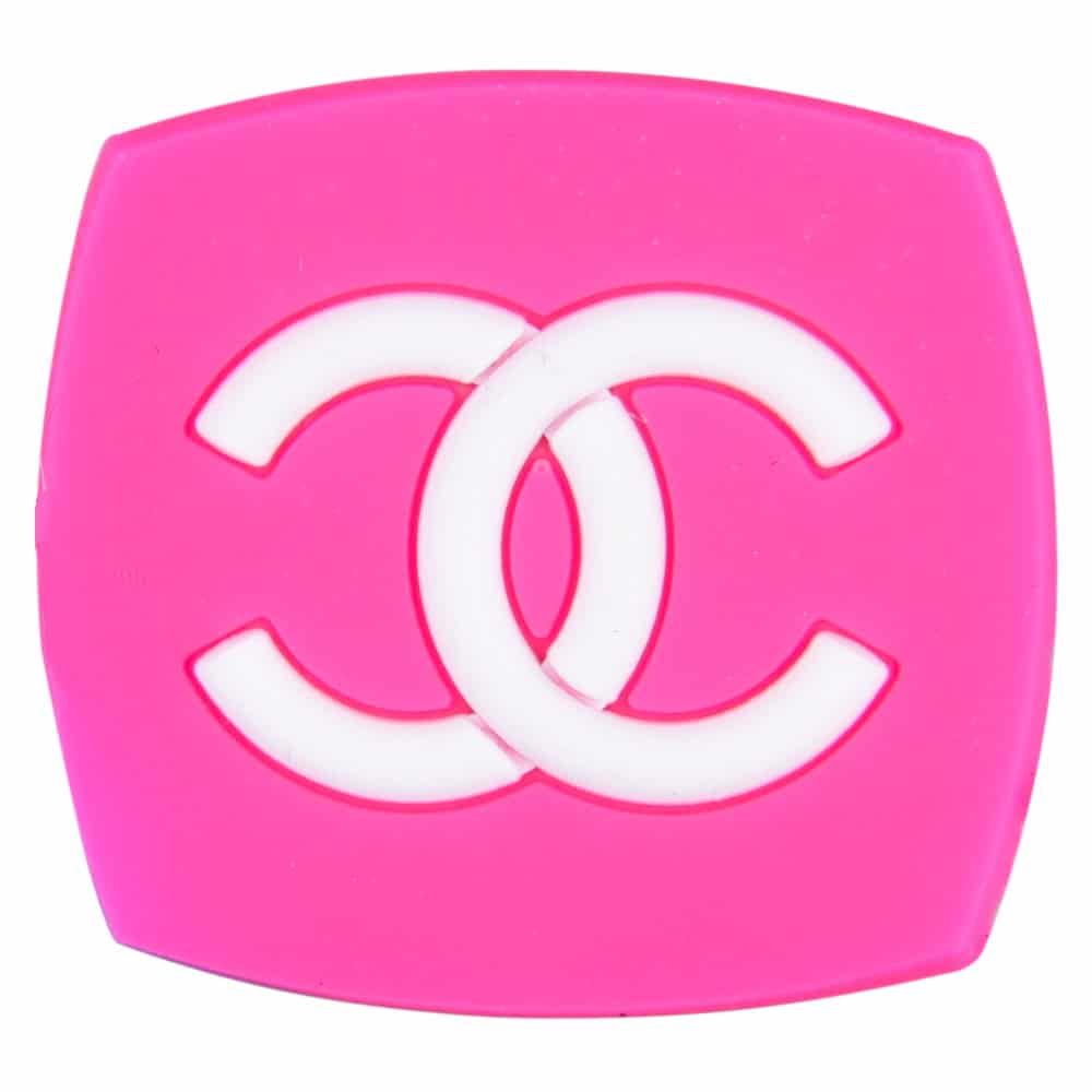 Chanel Double C badge dark pink PB8140 Shoe Charm