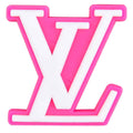 LV Loius Vitton stylised logo dark pink PB8141 Shoe Charm
